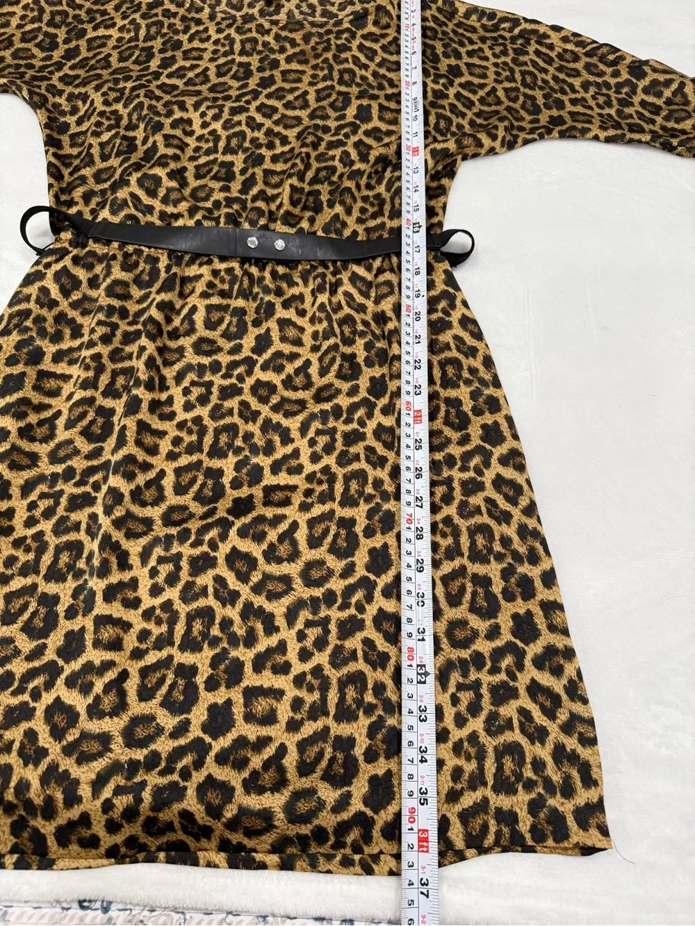 Michael Kors Leopard Print Mini Dress in Brown and Black